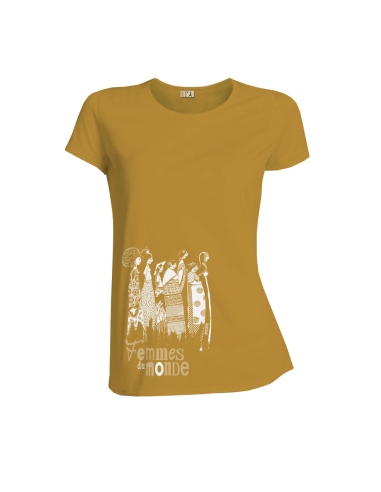 T shirt fair trade and organic NARA "Femmes du Monde"