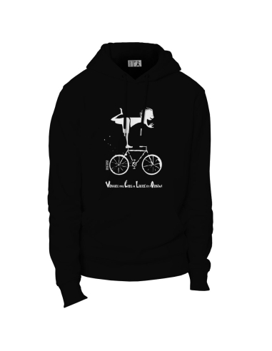 Ethical organic hoodie JAISALMER "Vélo"