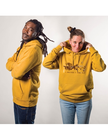 Ethical organic hoodie JAISALMER "I believe"