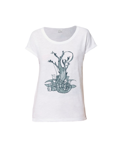 Eco-responsible and fair slub t-shirt VIENNA "Un peu d'air"