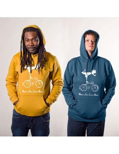 Ethisches Bio-Kapuzensweatshirt JAISALMER "Vélo"