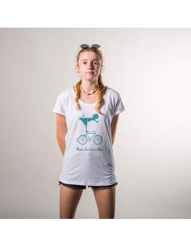 T shirt écoresponsable et bio slub VIENNA "Vélo"