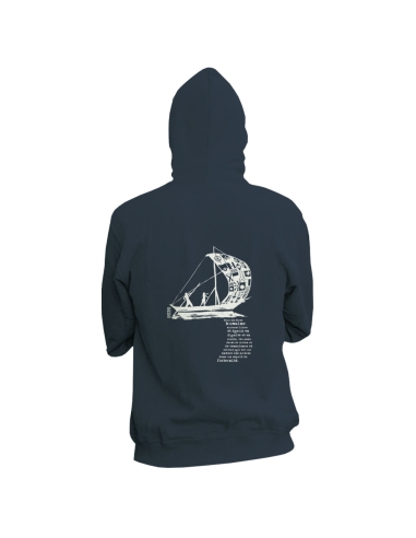 Fair and organic zipped hoodie BOSTON "D'un seul souffle"