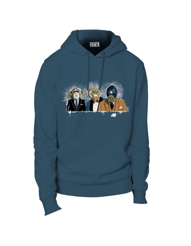 Ethisches Bio-Kapuzensweatshirt JAISALMER "3 Singes"