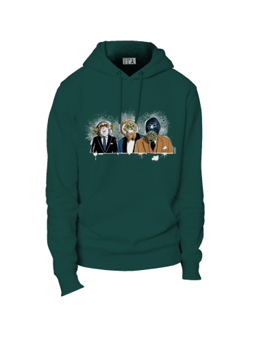 Ethisches Bio-Kapuzensweatshirt JAISALMER "3 Singes"