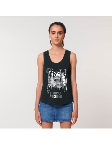 Organic ethical tank top MAJUNGA "Femmes du monde"