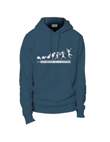 Ethical organic hoodie JAISALMER "(R)évolution de l'espèce"