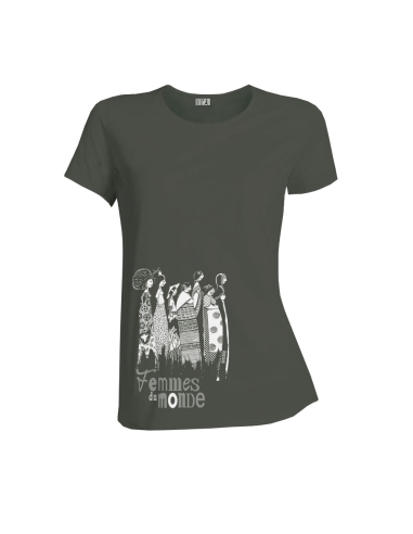 T shirt fair trade and organic NARA "Femmes du Monde"