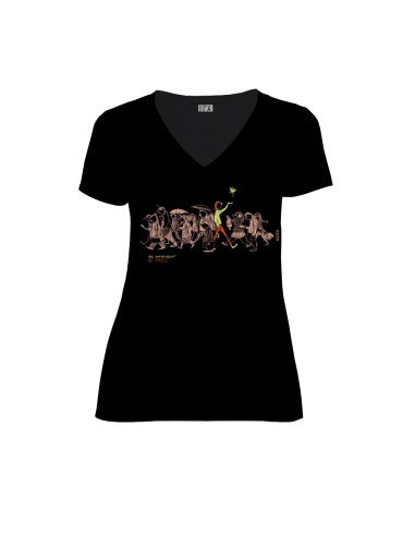 Organic and fair V-neck T-shirt AWARA "Be different"