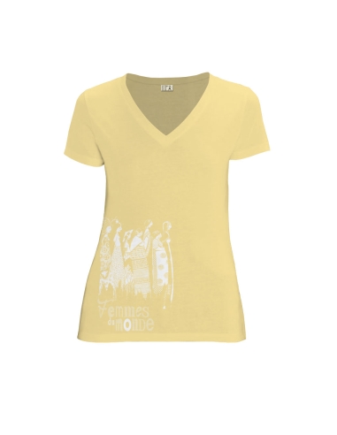 Bio und Fair V-Ausschnitt T-Shirt AWARA "Femmes du Monde"