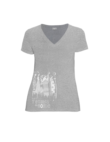 Bio und Fair V-Ausschnitt T-Shirt AWARA "Femmes du Monde"