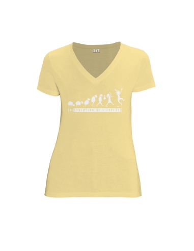 Organic and fair V-neck T-shirt AWARA "(R)évolution de l'espèce"