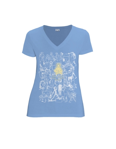 Organic and fair V-neck T-shirt AWARA "Meditate"