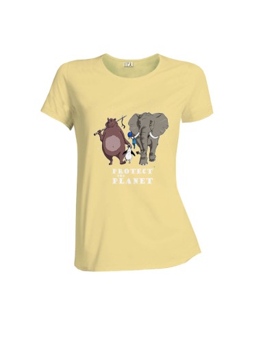 T shirt fair trade and organic NARA "Protect the planet"