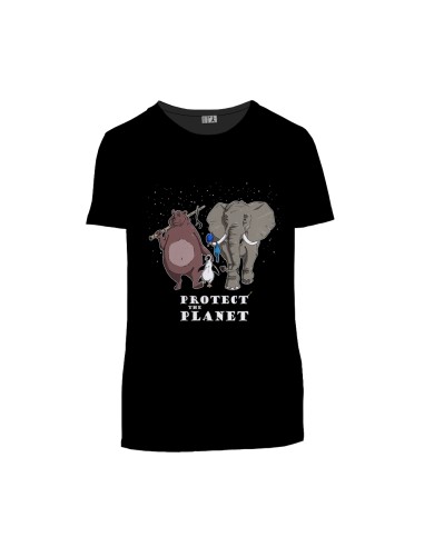 T shirt coton bio équitable MANAUS "Protect the planet"