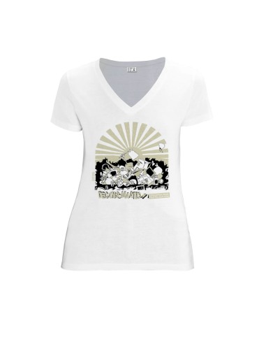 Organic and fair V-neck T-shirt AWARA "Déconsommation"