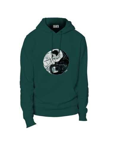 Ethical organic hoodie JAISALMER "Yin & Yang"