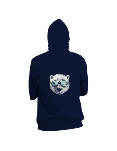 Fair and organic zipped hoodie BOSTON "La peau de l'ours"