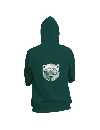 Fair and organic zipped hoodie BOSTON "La peau de l'ours"