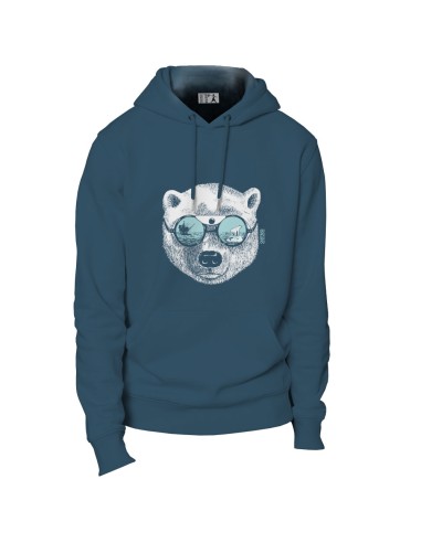 Ethical organic hoodie JAISALMER "La peau de l'ours"