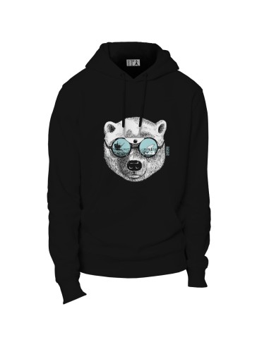 Ethical organic hoodie JAISALMER "La peau de l'ours"