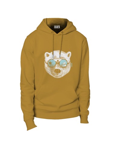 Ethical organic hoodie JAISALMER "La peau de l'ours"