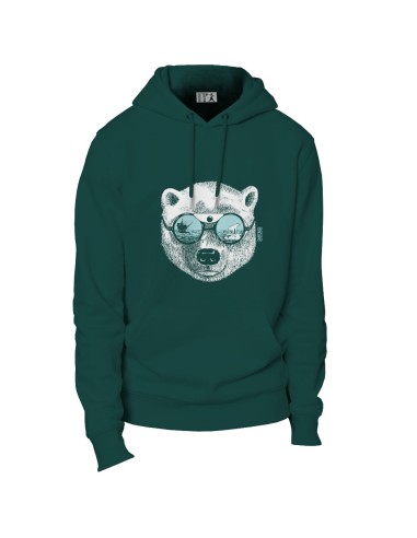 Ethical organic hoodie JAISALMER "La peau de l'ours"