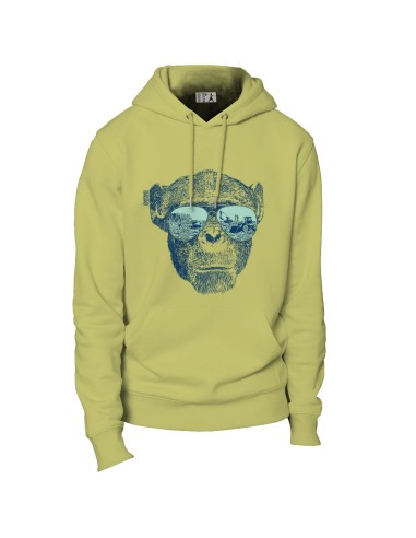 Ethical organic hoodie JAISALMER "Homo eradicus"