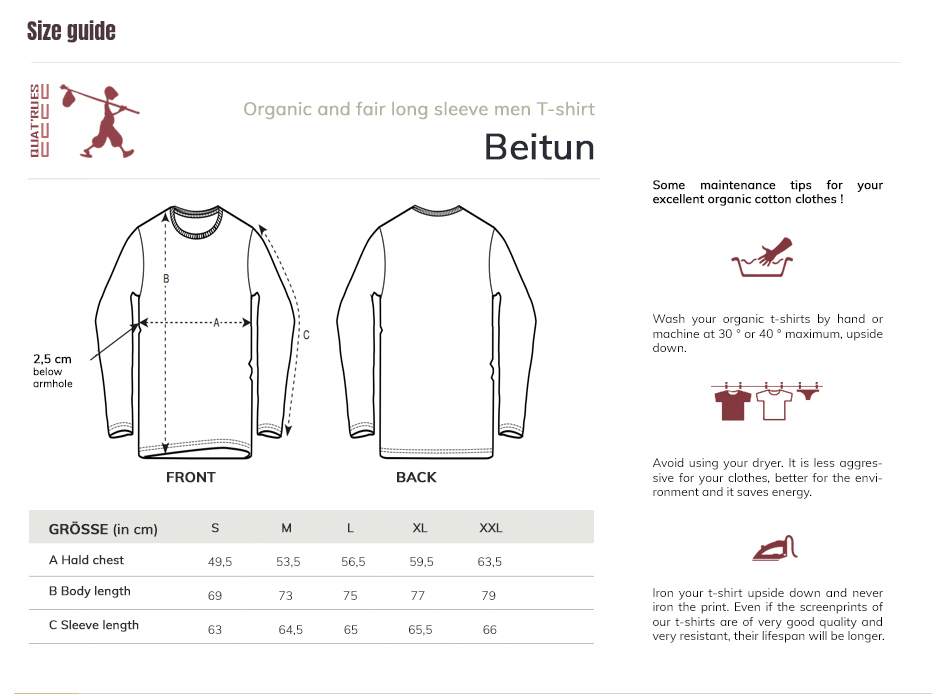 Size guide Beitun